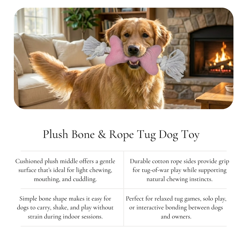 Plush Bone Rope Dog Toy