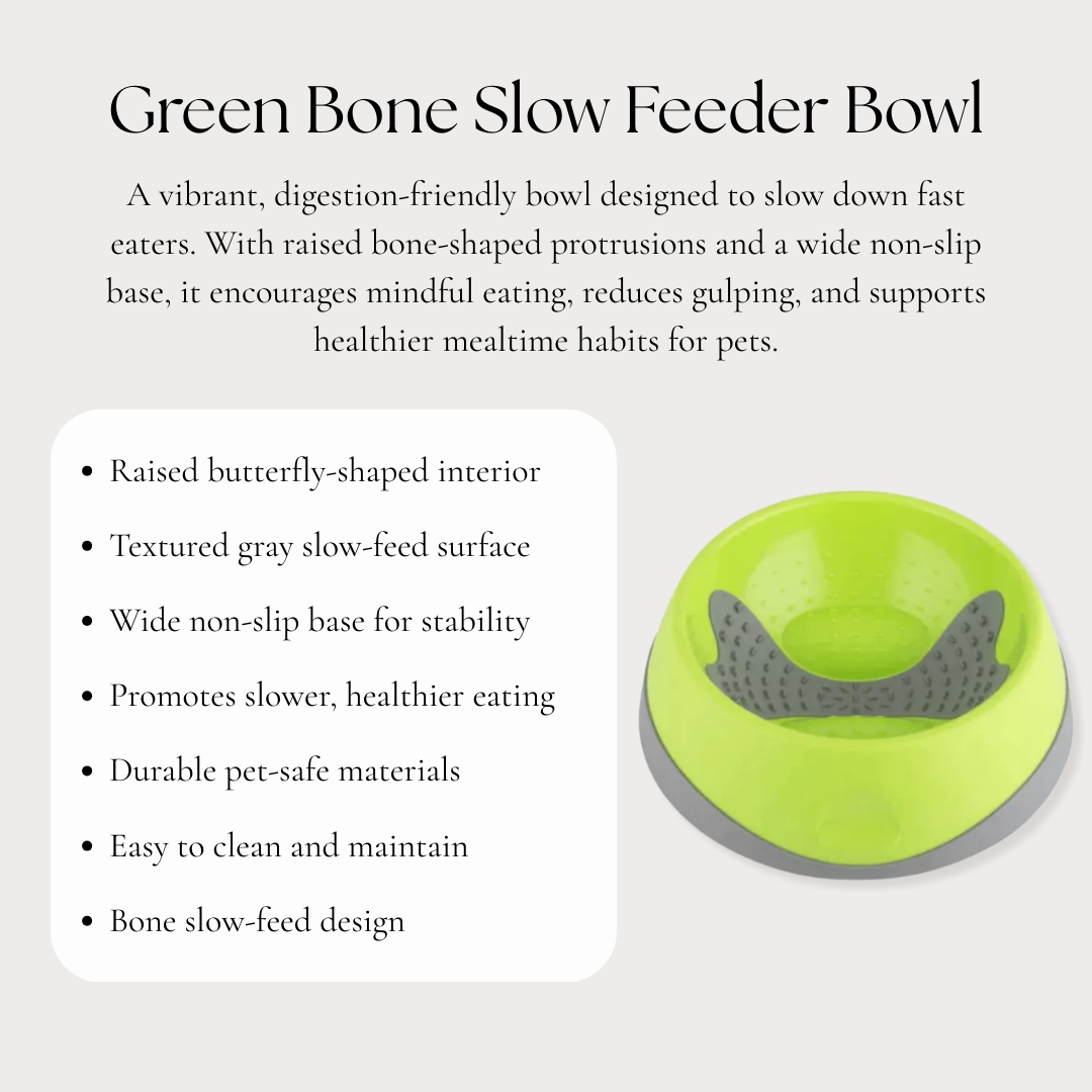 Green Bone Slow Feeder Bowl