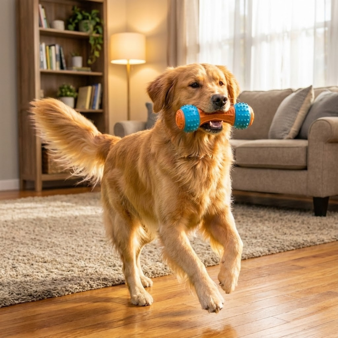 Textured Triple-End Chew Dog Toy