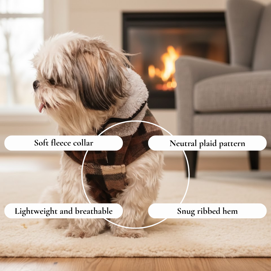 Plaid Fleece Dog Sweater
