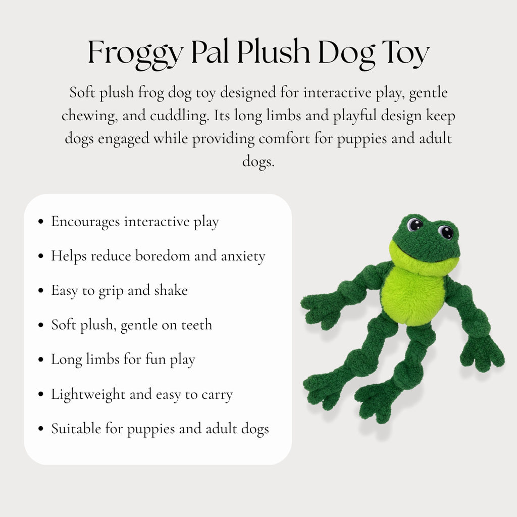 Froggy Pal Plush Dog Toy
