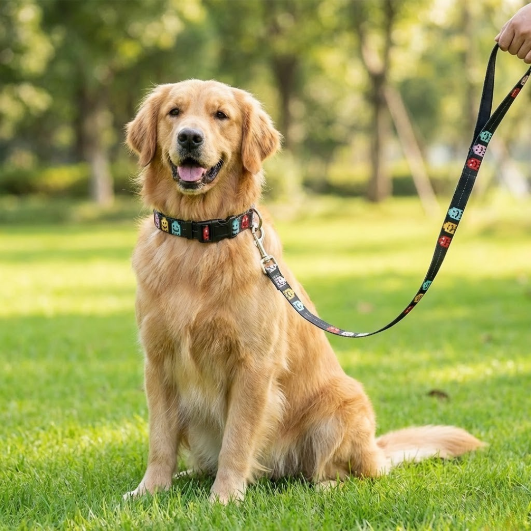 Pixel Ghost Leash & Collar Set
