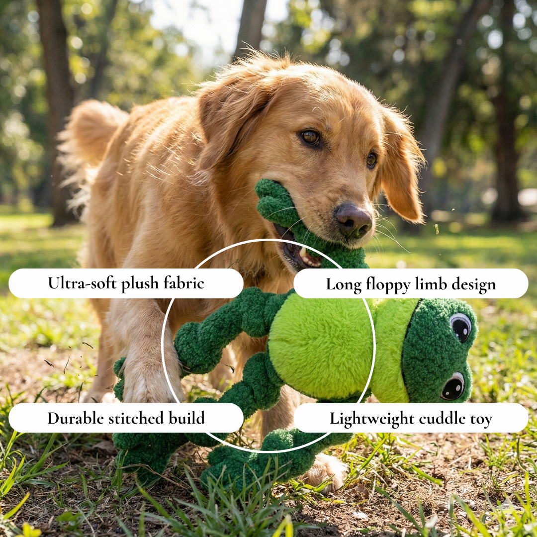 Froggy Pal Plush Dog Toy