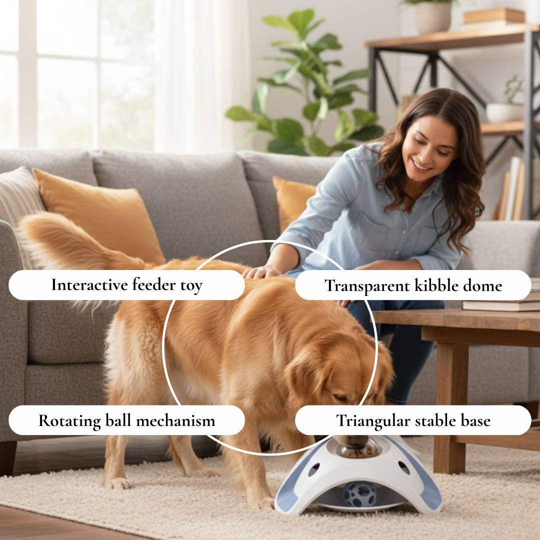 Triangular Interactive Feeder Toy