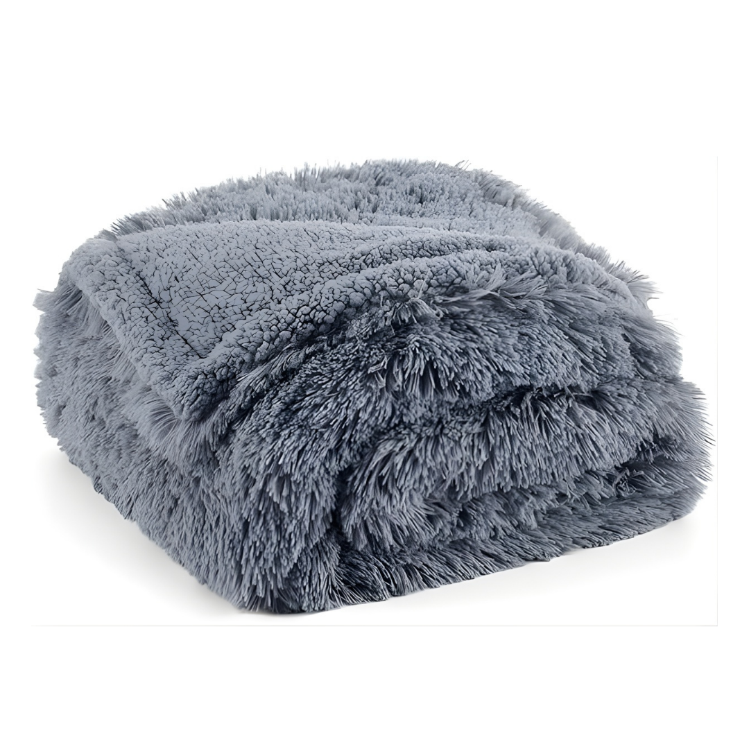 Grey Shaggy Pet Blanket