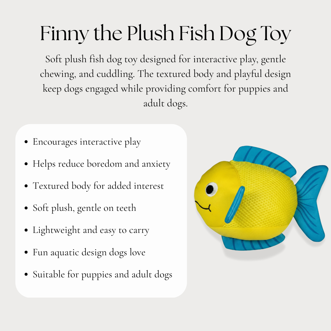 Finny the Plush Fish Dog Toy