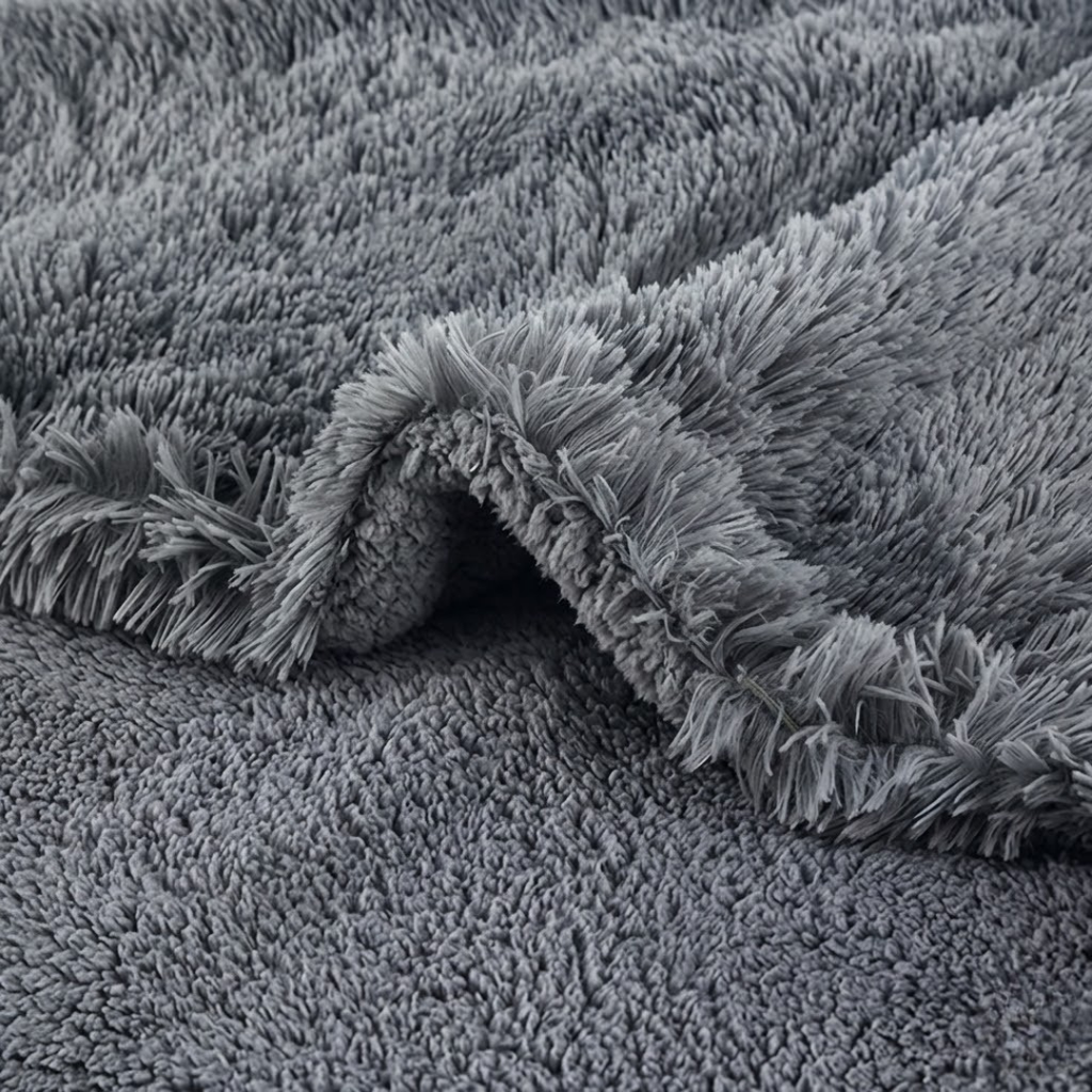 Grey Shaggy Pet Blanket