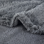 Grey Shaggy Pet Blanket