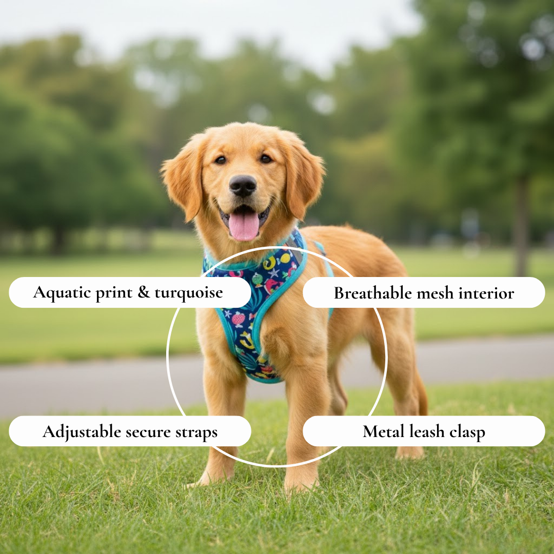 Aquatic-Themed Mesh Harness