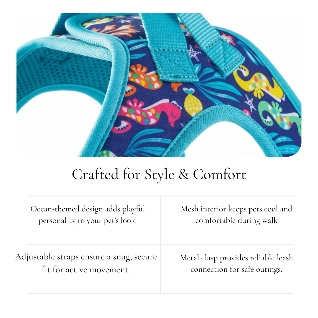 Aquatic-Themed Mesh Harness