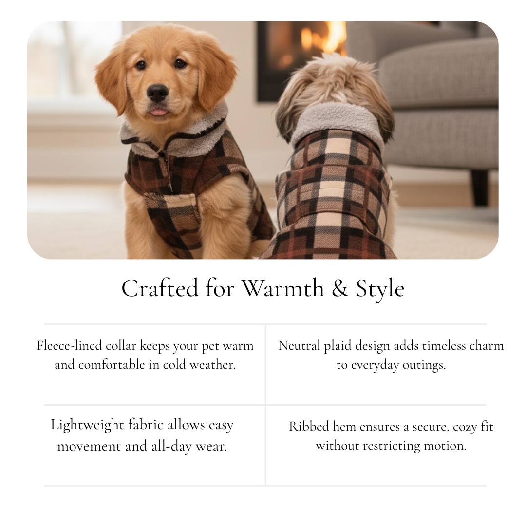 Plaid Fleece Dog Sweater
