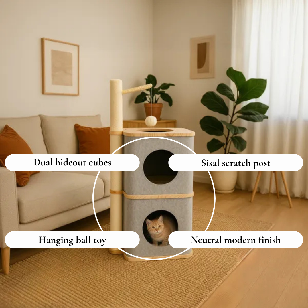 Stacked Cube Cat Tree