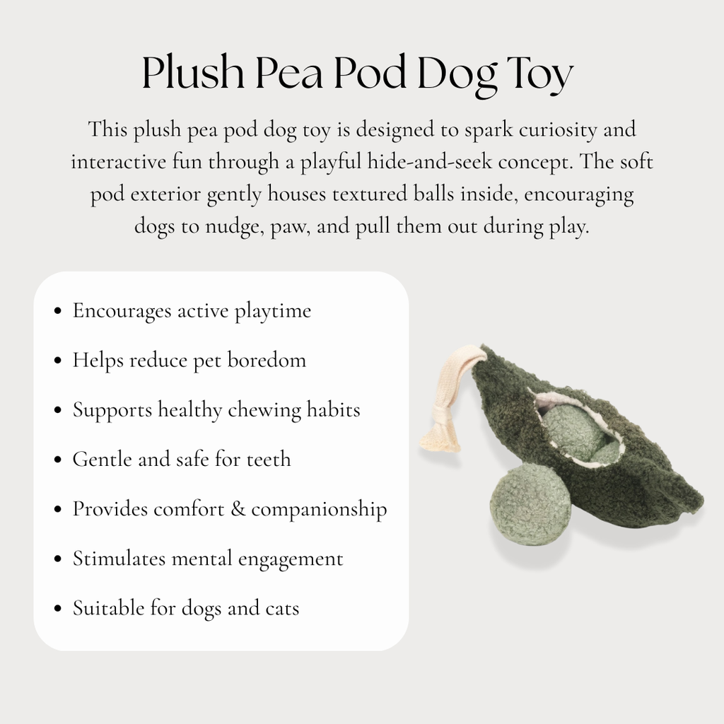 Plush Pea Pod Dog Toy