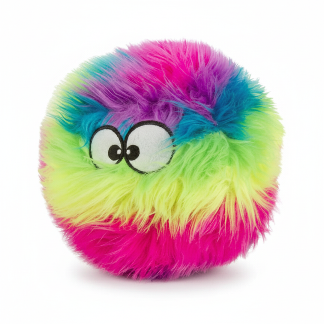 Rainbow Puff Plush Dog Toy