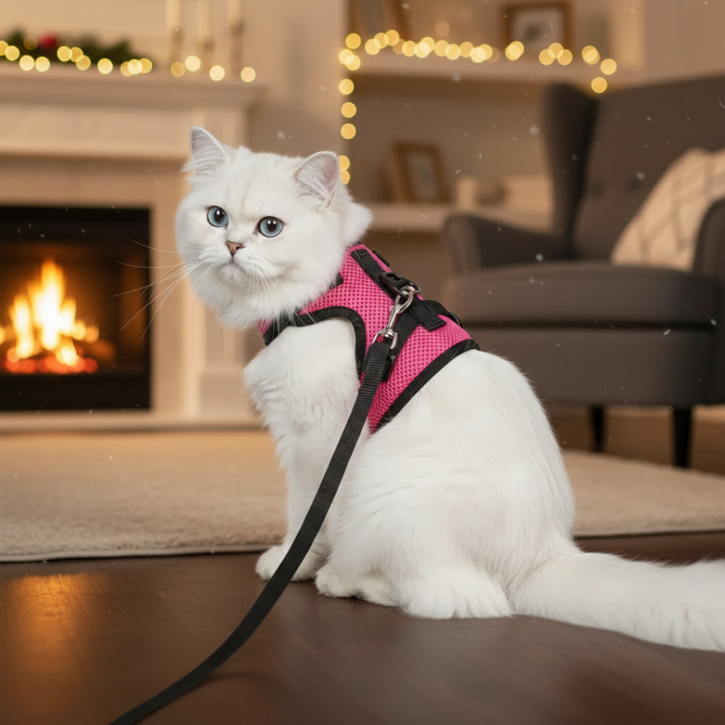 Pink & Black Mesh Pet Harness
