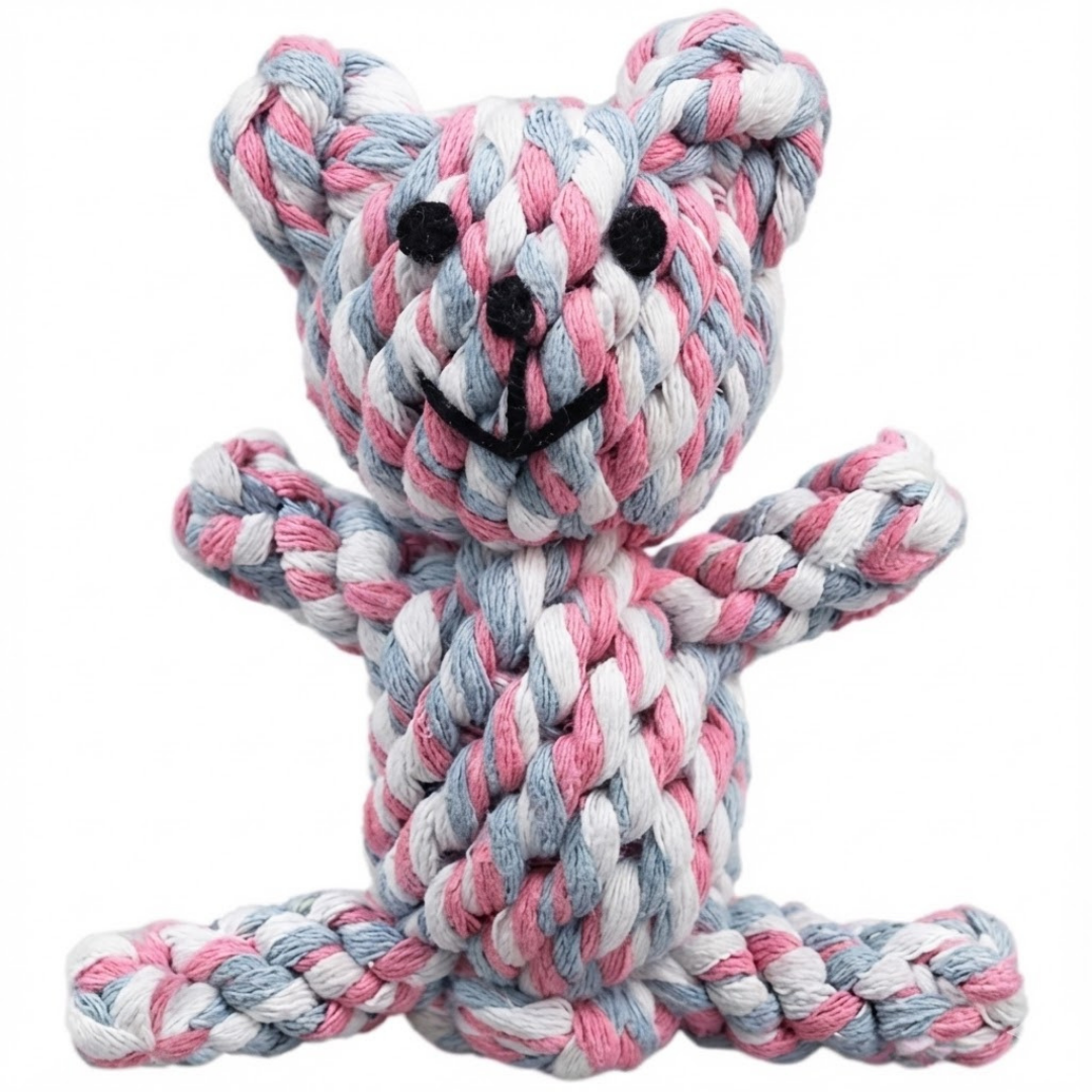 Braided Rope Bear Dog Toy