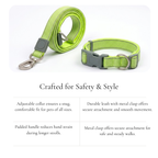 Green Woven Leash & Collar Set