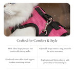 Pink & Black Mesh Pet Harness