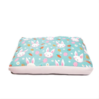 Turquoise Bunny Print Cushion