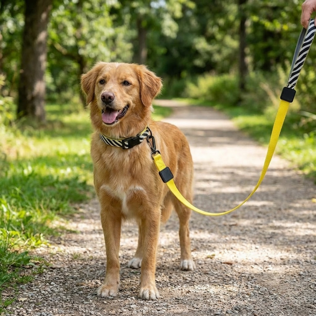 Yellow Zebra Leash