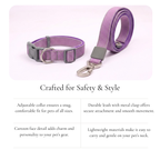 Purple Cartoon Leash & Collar Set