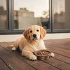 Brown Collapsible Silicone Pet Bowl