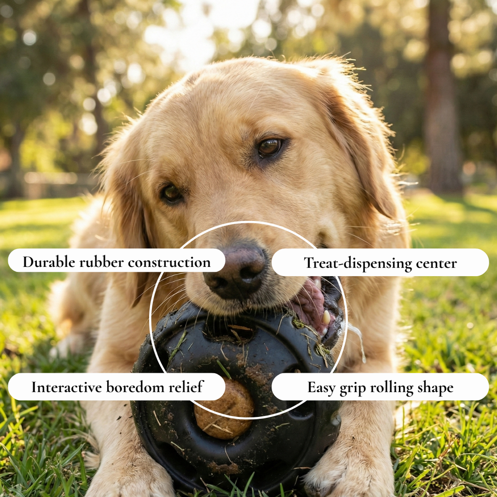 Rubber Chew Ball Dog Toy