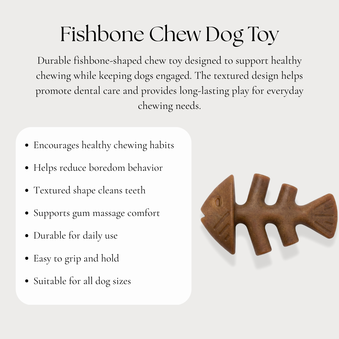 Fishbone Chew Dog Toy