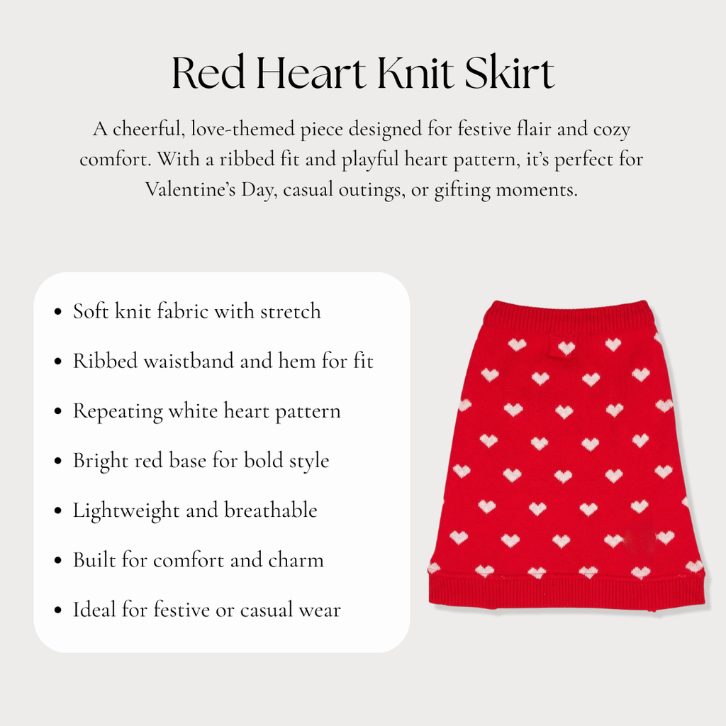 Red Heart Knit Skirt