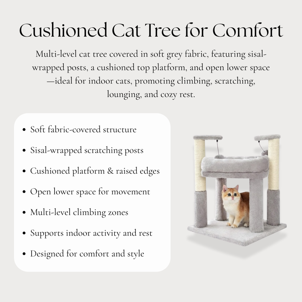 Cushioned Cat Tree for Comfort