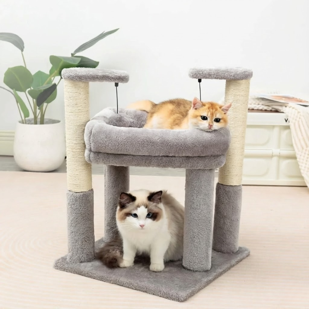 Cushioned Cat Tree for Comfort